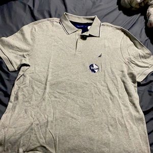 Nautica men’s polo heathered grey
